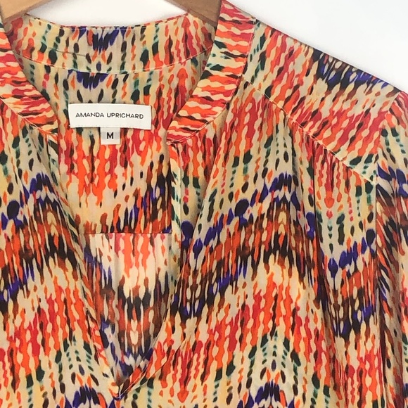 Amanda Uprichard Silk V-neck Blouse - Picture 3 of 4